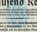 1940 NAZI BLUE EAGLE WAR BOND RARE 50,000 Reichsma