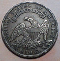 1834 AU CAPPED BUST SILVER HALF DOLLAR O-111 R1 50