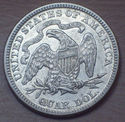 1876 Strong AU DETAILS SEATED LIBERTY QUARTER DOLL