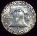 1956 - P BU SILVER FRANKLIN HALF DOLLAR - Close Fu