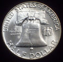 1962 - P BU SILVER FRANKLIN HALF DOLLAR  Old USA A