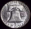 1956 - P BU SILVER FRANKLIN HALF DOLLAR - Close Fu