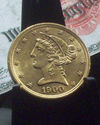 1900 CHOICE / GEM BU $5 LIBERTY HEAD GOLD HALF EAG