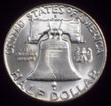 1961 - D BU SILVER FRANKLIN HALF DOLLAR - Full Bel