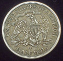 1876 CC SILVER SEATED LIBERTY HALF DOLLAR Nice AU 