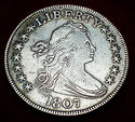 1807 DRAPED BUST SILVER HALF DOLLAR EF XF++ DETAIL