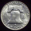 1957 - D BU SILVER FRANKLIN HALF DOLLAR - Full Bel