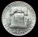 1949 - D BU SILVER FRANKLIN HALF DOLLAR - Very Clo