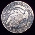 1820 LIBERTY CAP BUST QUARTER DOLLAR - SILVER US C