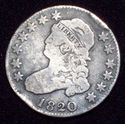 1820 LIBERTY CAP BUST QUARTER DOLLAR - SILVER US C