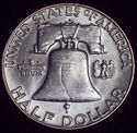 1959 - D BU SILVER FRANKLIN HALF DOLLAR - Close Fu