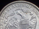 1891 UNC DETAILS SEATED LIBERTY QUARTER DOLLAR SIL