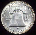 1960 - P BU SILVER FRANKLIN HALF DOLLAR Close FBL 