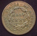 1829 HALF CENT Classic Head with AU DETAILS Variet