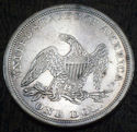 1841 SEATED LIBERTY SILVER DOLLAR with AU Detail A