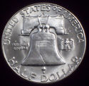 1952 S GEM BU SILVER FRANKLIN HALF DOLLAR Very Clo