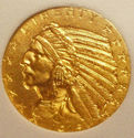 1915 Brilliant Uncirculated $5 INDIAN HEAD GOLD HA