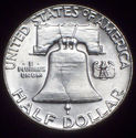 1955 - P GEM BU SILVER FRANKLIN HALF DOLLAR Extrem