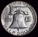 1961 - P BU SILVER FRANKLIN HALF DOLLAR - Close Fu