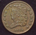 1829 HALF CENT Classic Head with AU DETAILS Variet