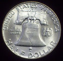 1958 - D BU SILVER FRANKLIN HALF DOLLAR - Full Bel