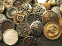 (#368) Lot of 74 Old Antique Vintage Metal Buttons