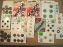 (#369) Lot of 550+ Old Buttons On Cards ~ Estate F