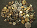 (#368) Lot of 74 Old Antique Vintage Metal Buttons