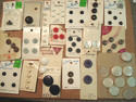 (#369) Lot of 550+ Old Buttons On Cards ~ Estate F