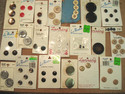(#369) Lot of 550+ Old Buttons On Cards ~ Estate F