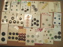 (#369) Lot of 550+ Old Buttons On Cards ~ Estate F