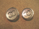 (#362) Lot of 2 Silver Tone Metal Buttons