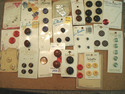 (#369) Lot of 550+ Old Buttons On Cards ~ Estate F