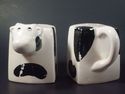 Black White Cow Cows Salt Pepper Shakers Set Go Wi