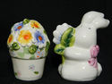 Bunny Rabbit Flower Pot Novelty Glazed Ceramic Sal