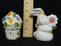 Bunny Rabbit Flower Pot Novelty Glazed Ceramic Sal