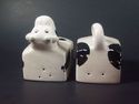 Black White Cow Cows Salt Pepper Shakers Set Go Wi