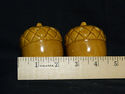 Brown Acorn Figural Novelty Glazed Ceramic Salt Pe