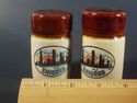 Chicago Illinois Souvenir Brown Cream Salt Pepper 