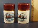 Chicago Illinois Souvenir Brown Cream Salt Pepper 