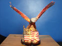 Lighted American Eagle w/Flag statue