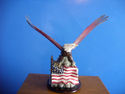 Lighted American Eagle w/Flag statue