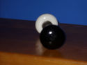  Porcelain Door Knobs one black and one white