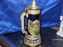 Lidded Musicial German stein 14"