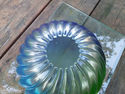 Beautiful Iridecent Art Slag Glass Bowl and Plate 