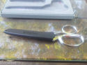 Gingher 8" Chrome Knife-Edge Bent Scissors in Orig