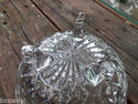 Crystal Cut Glass Three-Footed Etched Bowl 6 1/4" 