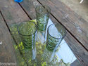 3 Libbey Retro Green With Dots Glass from 1960