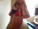 Beauty and the Beast 10" Pink Ceramic Table Lamp w