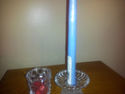 Etched Crystal Glass Votive Candle Holder 